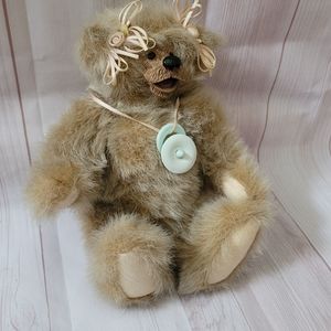 Collectible Kimbearly Originals Plush Bear Resin Face Vintage HTF